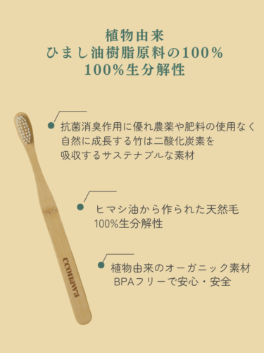 100%生分解性歯ブラシ-econawa